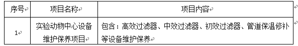 皇冠welcome官网实验动物中心设备维护保养项目招标公告